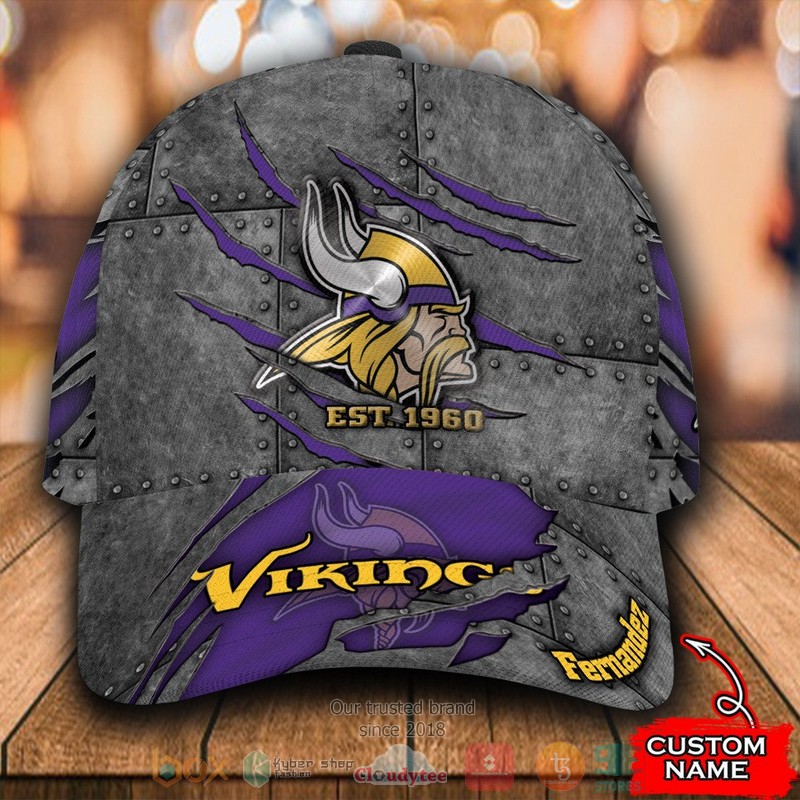 BEST Personalized Minnesota Vikings Est 1960 custom Hat word1