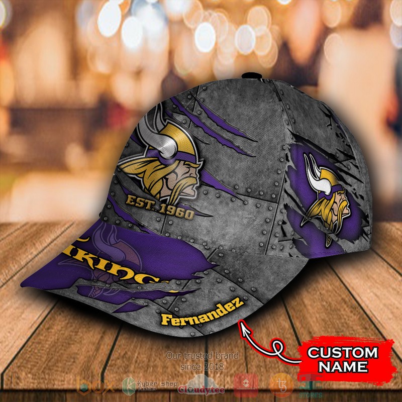 Best Personalized Minnesota Vikings Est 1960 Custom Hat Word2