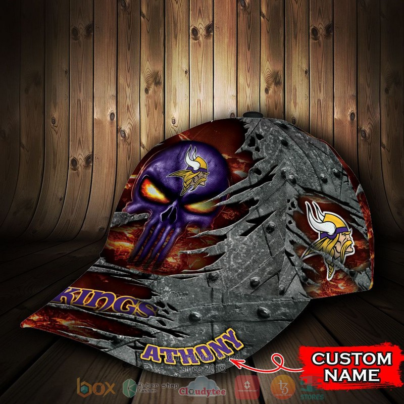 NEW Minnesota Vikings Skull Custom name Cap Hat 3 NEW Minnesota Vikings Skull Custom name Cap Hat word2