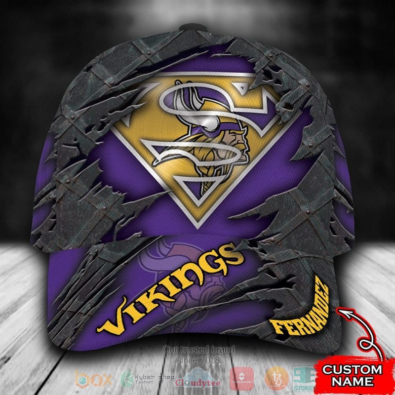 BEST Personalized Minnesota Vikings Superman custom Hat 1 BEST Personalized Minnesota Vikings Superman custom Hat word1