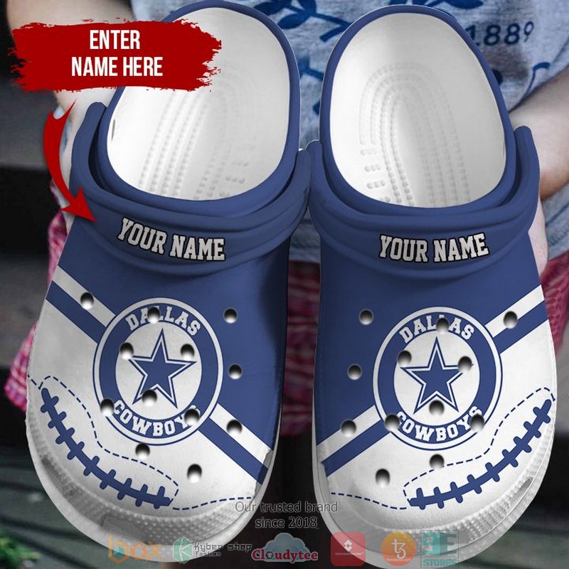 Personalized NFL Dallas Cowboys Blue White Crocs Band Shoes 3 Personalized NFL Dallas Cowboys Blue White Crocs Band Shoes word2