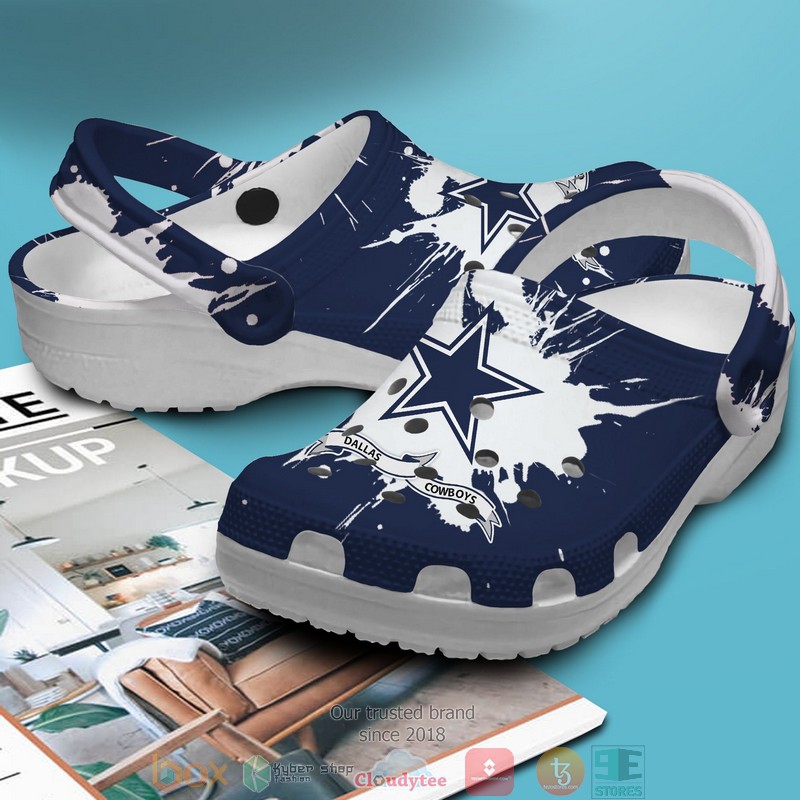 Personalized NFL Dallas Cowboys Navy Star White Crocs Band Shoes 3 Personalized NFL Dallas Cowboys Navy Star White Crocs Band Shoes word2