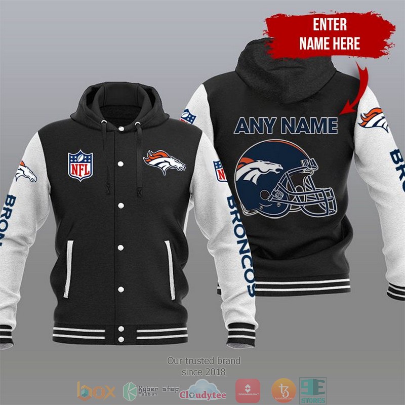 Personalized NFL Denver Broncos Baseball Hoodie Jacket