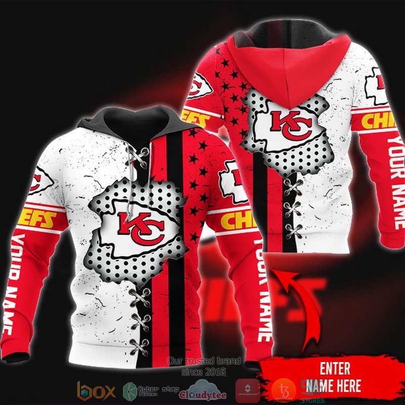 Personalized NFL Kansas City Chiefs 3d hoodie word1