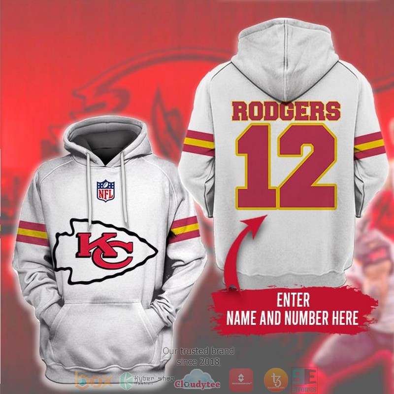 NEW Personalized Kansas City Chiefs logo custom 3D Hoodie word1