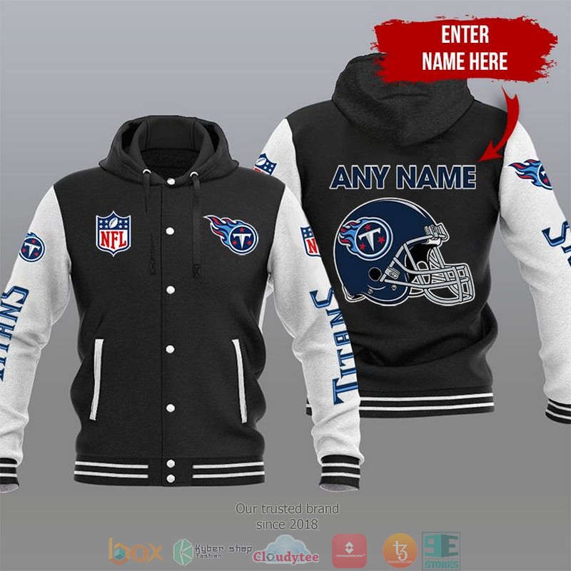 Personalized NFL Titans Tennessee Titans Baseball Hoodie Jacket