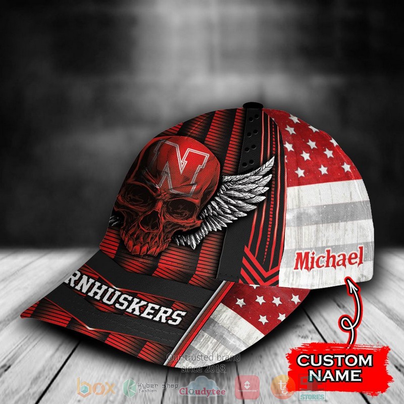 BEST Personalized Nebraska Cornhuskers Skull custom Hat 3 BEST Personalized Nebraska Cornhuskers Skull custom Hat word1