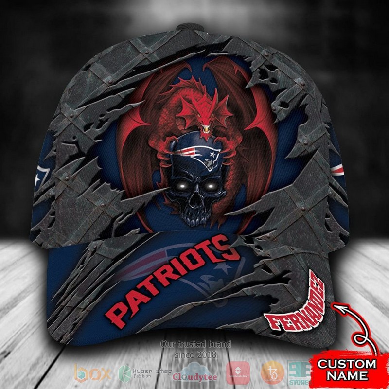 BEST Personalized New England Patriots Dragon custom Hat word1