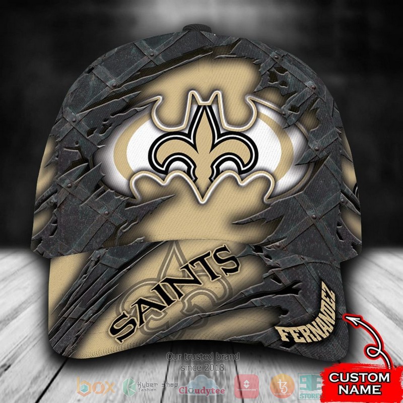 Best Personalized New Orleans Saints Batman Custom Hat Word2