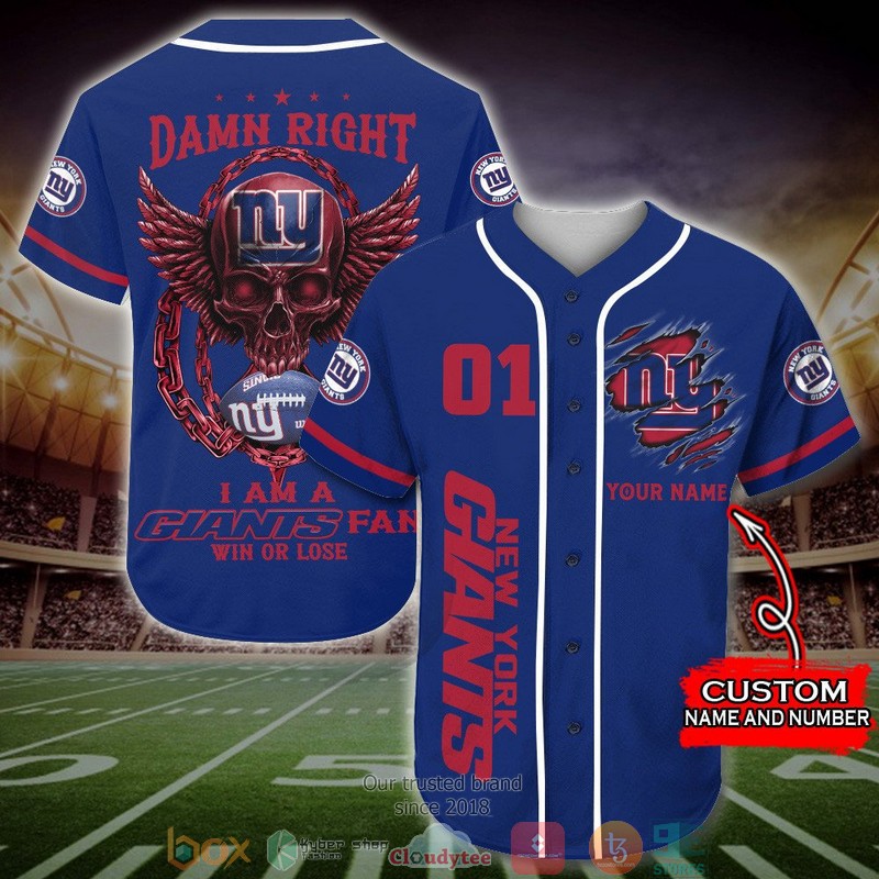 Personalized New York Giants NFL God First Family Second then Baseball Jersey Shirt word2