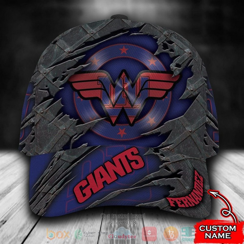 Best Personalized New York Giants Wonder Woman Custom Hat Word3