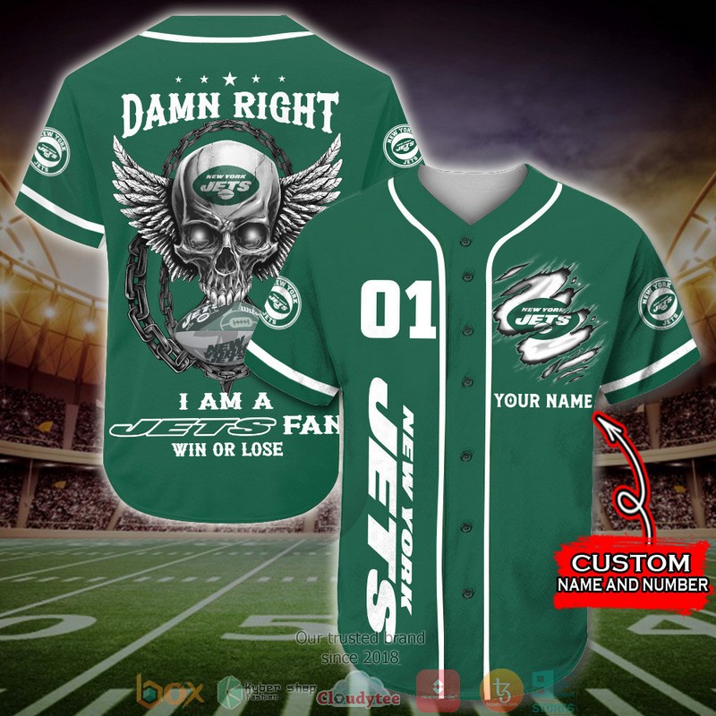 Personalized New York Jets NFL Baseball Jersey Shirt