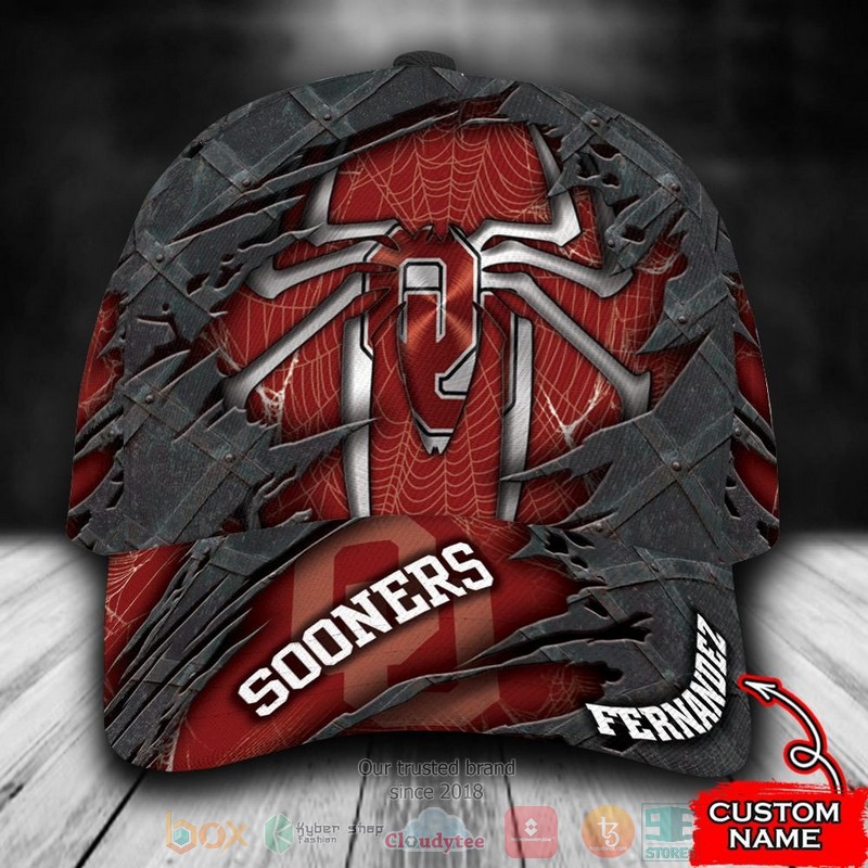 BEST Personalized Oklahoma Sooners Spiderman custom Hat 1 BEST Personalized Oklahoma Sooners Spiderman custom Hat word1