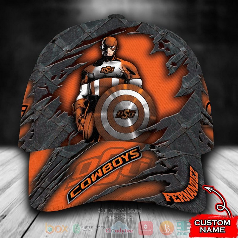 BEST Personalized Oklahoma State Cowboys Captain America custom Hat 8 BEST Personalized Oklahoma State Cowboys Captain America custom Hat word3