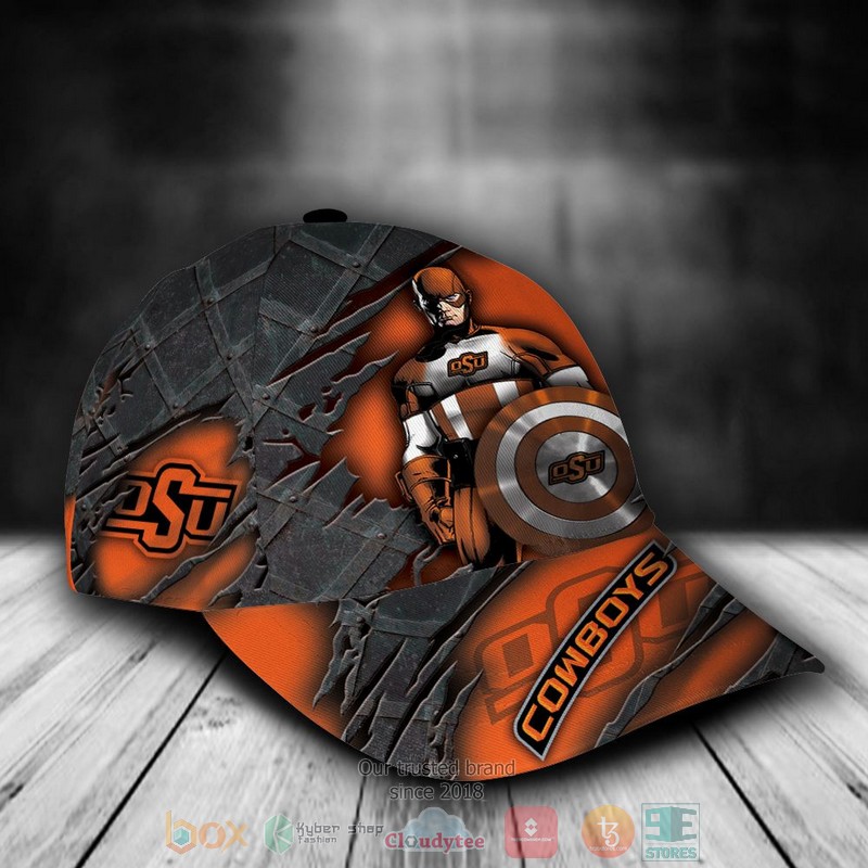 BEST Personalized Oklahoma State Cowboys Captain America custom Hat 2 BEST Personalized Oklahoma State Cowboys Captain America custom Hat word1