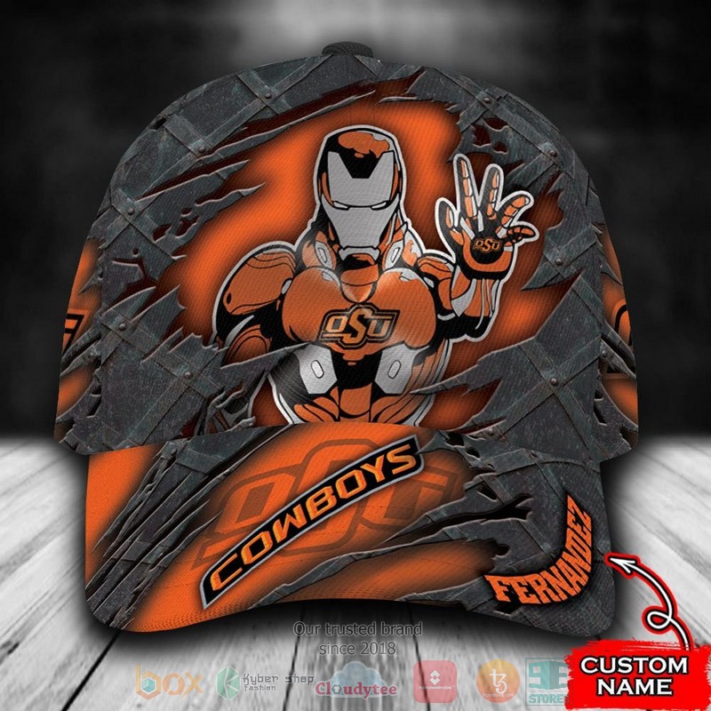 BEST Personalized Oklahoma State Cowboys Iron Man custom Hat word3