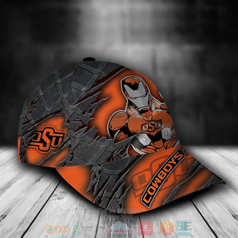 BEST Personalized Oklahoma State Cowboys Iron Man custom Hat 2 BEST Personalized Oklahoma State Cowboys Iron Man custom Hat word3