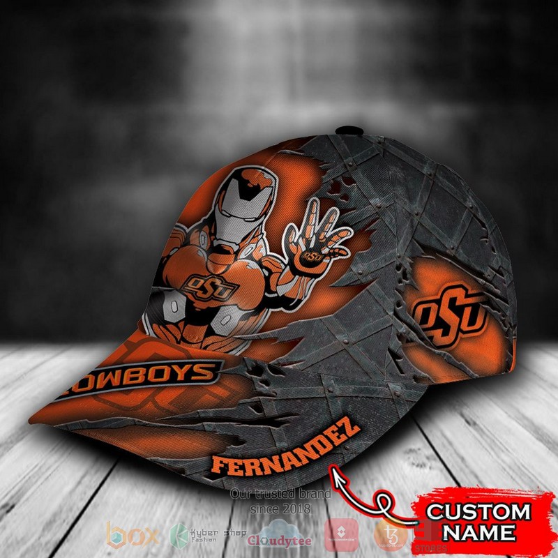 BEST Personalized Oklahoma State Cowboys Iron Man custom Hat 3 BEST Personalized Oklahoma State Cowboys Iron Man custom Hat word3