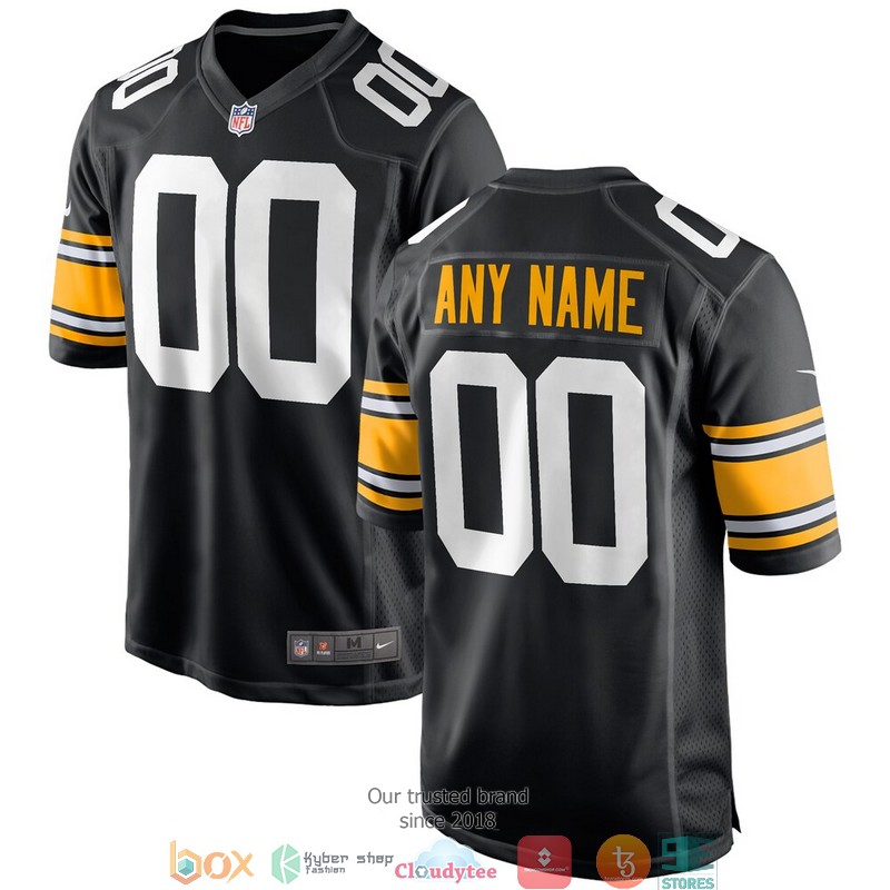 Personalized Pittsburgh Steelers Black Alternate Football Jersey 2 Personalized Pittsburgh Steelers Black Alternate Football Jersey word2