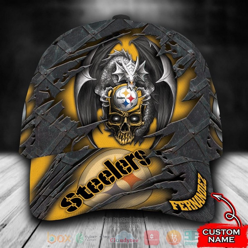 BEST Personalized Pittsburgh Steelers Dragon custom Hat word2