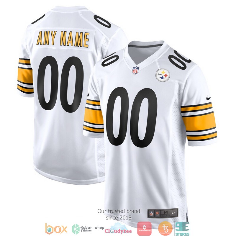 Personalized Pittsburgh Steelers White Game Football Jersey 2 Personalized Pittsburgh Steelers White Game Football Jersey word3