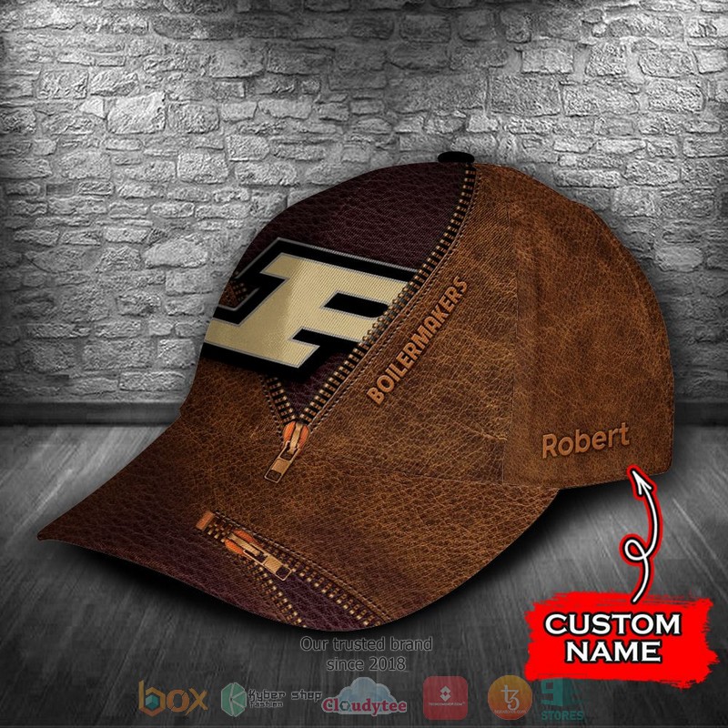 NEW Purdue Boilermakers Zipper brown Custom name Cap Hat 3 NEW Purdue Boilermakers Zipper brown Custom name Cap Hat word1