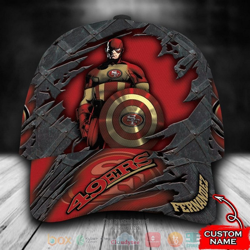 BEST Personalized San Francisco 49ers Captain America custom Hat word3
