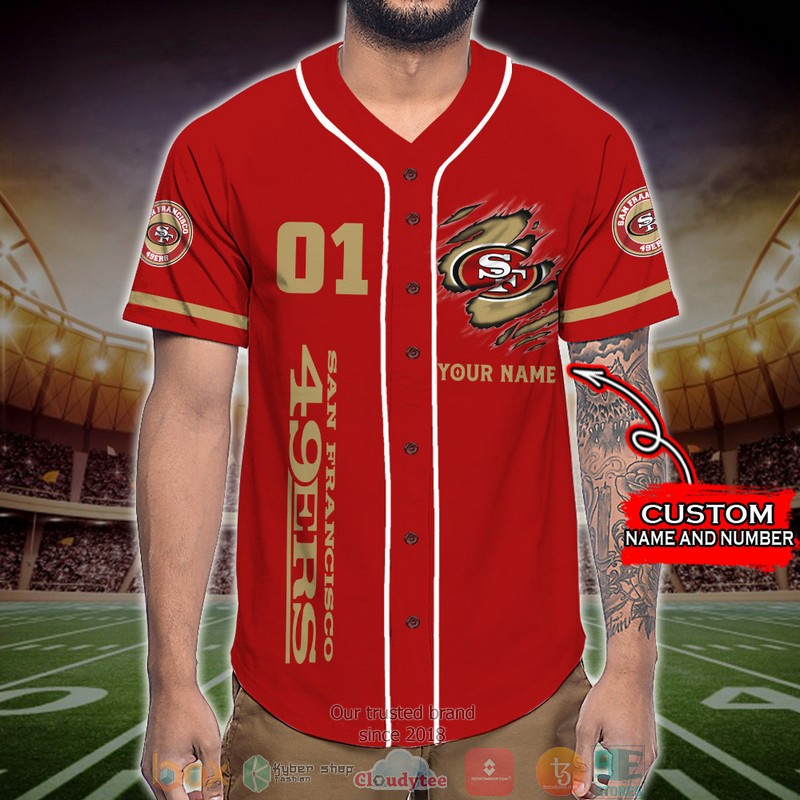 Personalized San Francisco 49ers NFL Wings Skull Baseball Jersey Shirt 2 Personalized San Francisco 49ers NFL Wings Skull Baseball Jersey Shirt word1