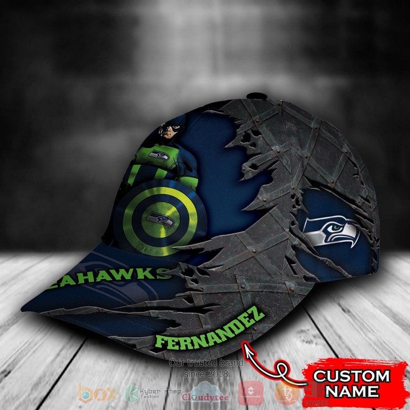 BEST Personalized Seattle Seahawks Captain America custom Hat 3 BEST Personalized Seattle Seahawks Captain America custom Hat word2