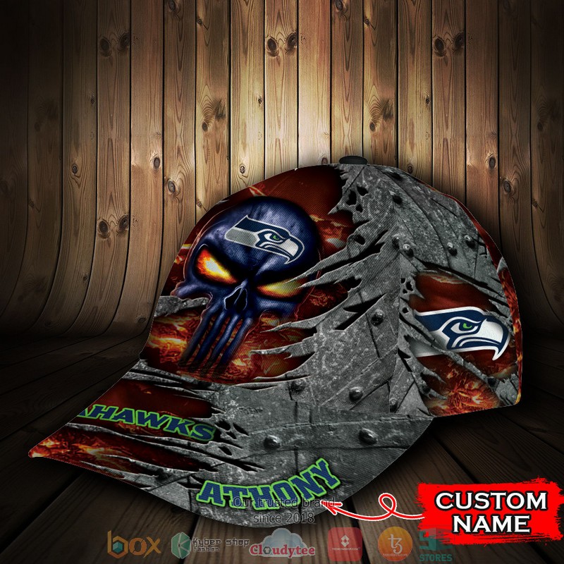 NEW Seattle Seahawks Classic Custom name Hat Skull Custom name Hat 6