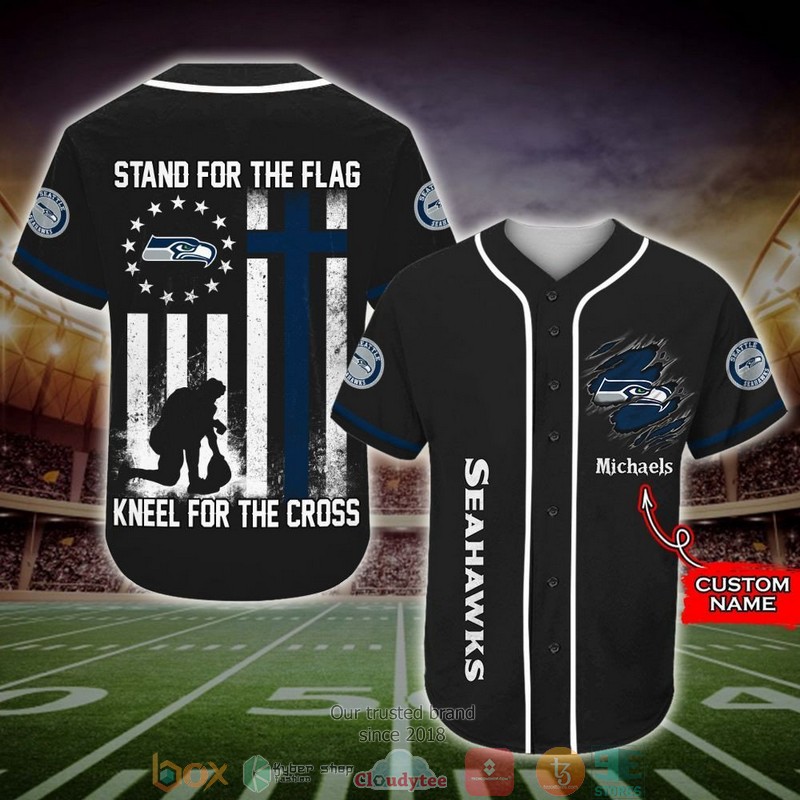 Personalized Seattle Seahawks NFL Stand for the flag Baseball Jersey Shirt 6 Personalized Seattle Seahawks NFL Stand for the flag Baseball Jersey Shirt word1