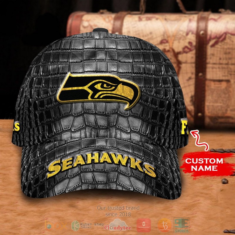 NEW Seattle Seahawks Printed Luxury Custom name Cap Hat word2
