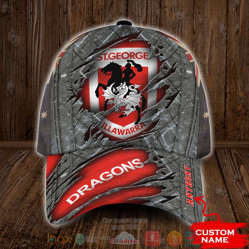 NEW St George Illawarra Dragons Custom name Cap Hat word1