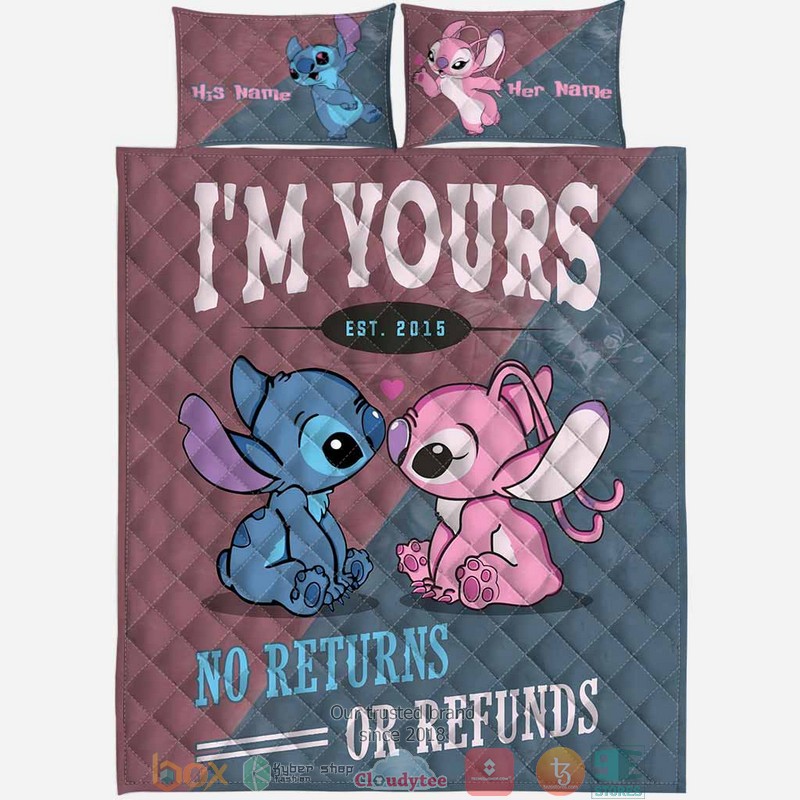NEW Personalized Stitch Angel I'm yours bedding set