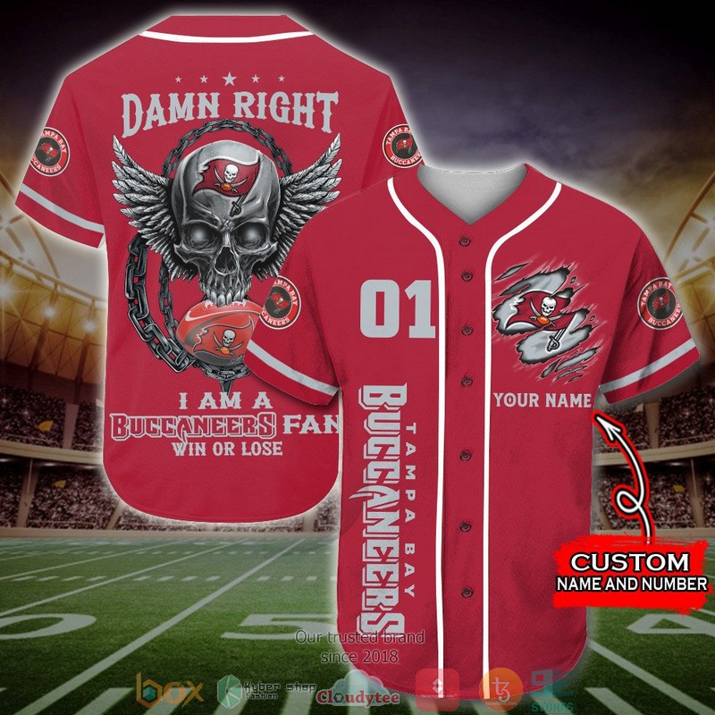 Personalized Tampa Bay Buccaneers NFL Baseball Jersey Shirt word1