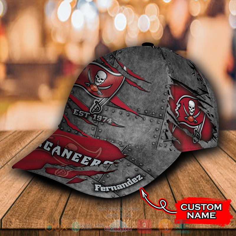 Best Personalized Tampa Bay Buccaneers Est 1974 Custom Hat Word3
