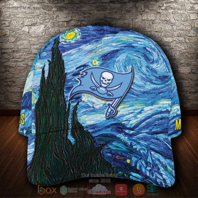 NEW Tampa Bay Buccaneers Van Gogh Custom name Cap Hat 9 NEW Tampa Bay Buccaneers Van Gogh Custom name Cap Hat word1