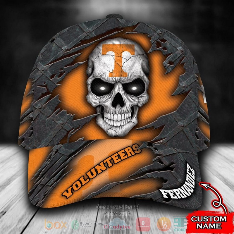 BEST Personalized Tennessee Volunteers Skull custom Hat word1