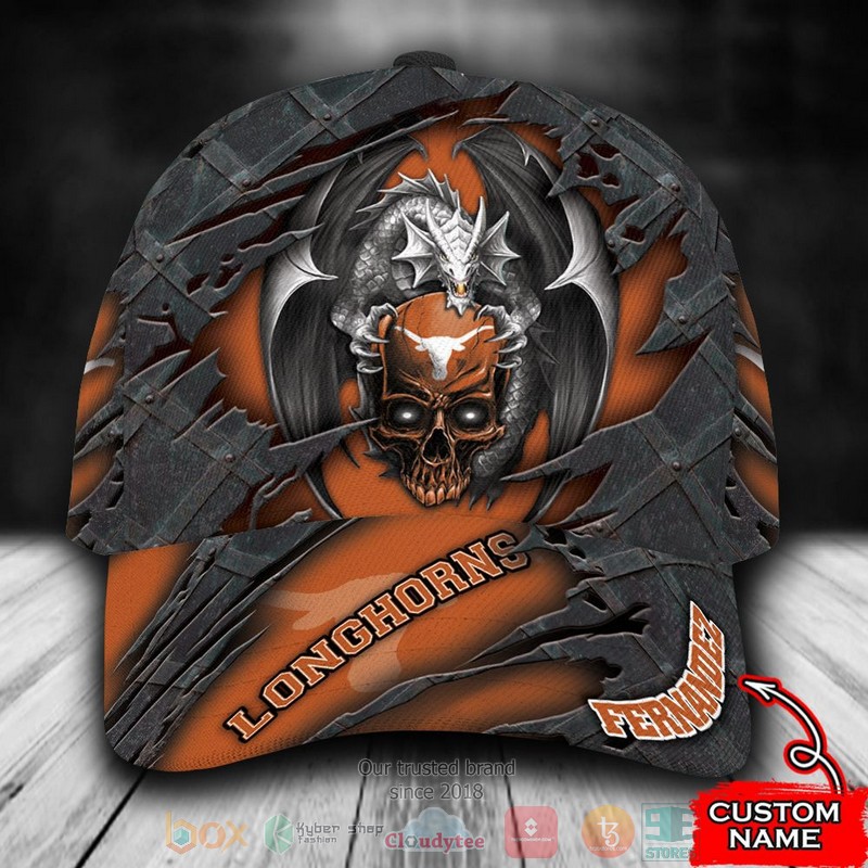 BEST Personalized Texas Longhorns Dragon custom Hat word3