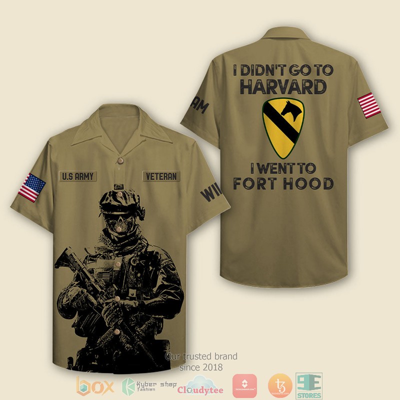 HOT Personalized Veteran I Didn't Go To Harvard I Went To Fort Hood Hawaii Shirt word1