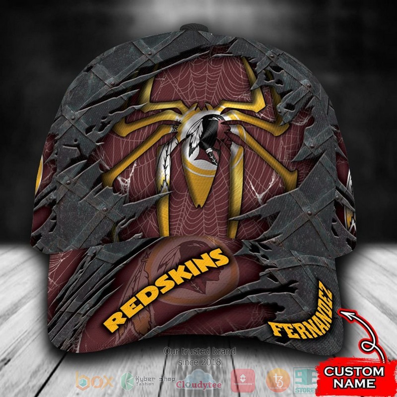 BEST Personalized Washington Redskins Spider Man custom Hat word3