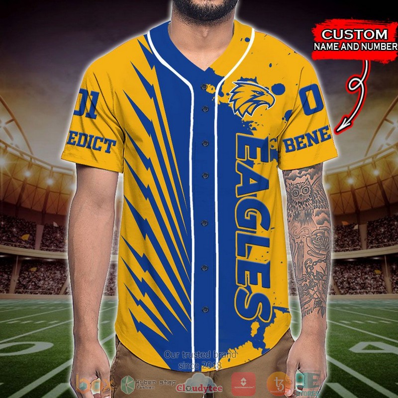 Personalized West Coast Eagles AFL Baseball Jersey Shirt 2 Personalized West Coast Eagles AFL Baseball Jersey Shirt word3