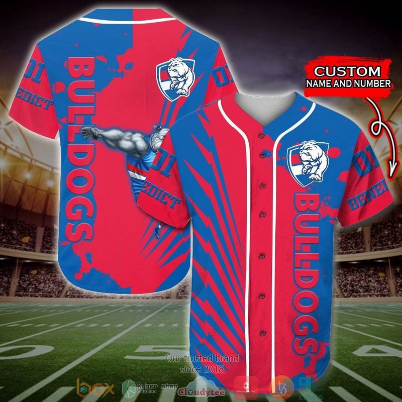 Personalized Western Bulldogs AFL Baseball Jersey Shirt word3