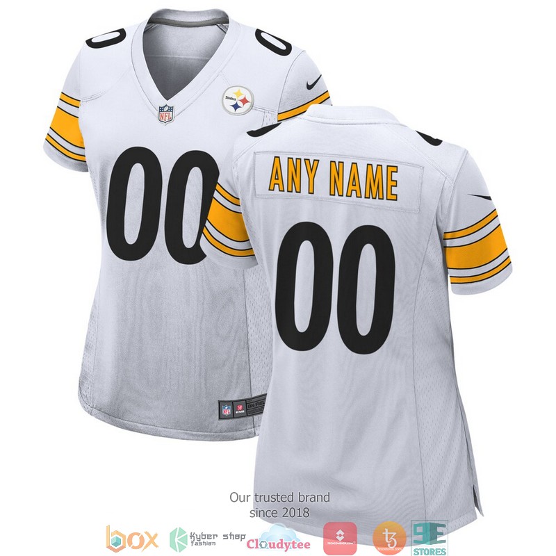 Personalized White Pittsburgh Steelers Football Jersey