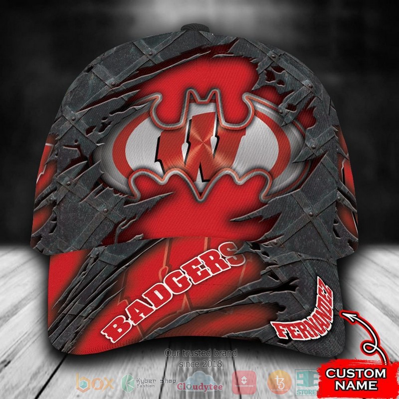 BEST Personalized Wisconsin Badgers Batman custom Hat word1