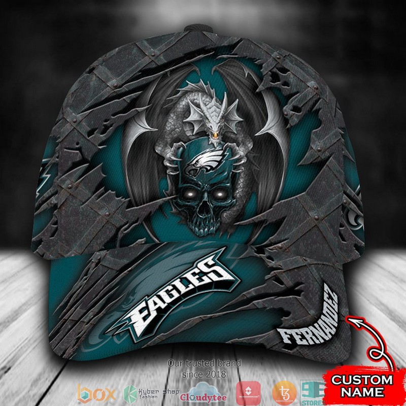 Philadelphia Eagles Dragon NFL Custom Name Cap