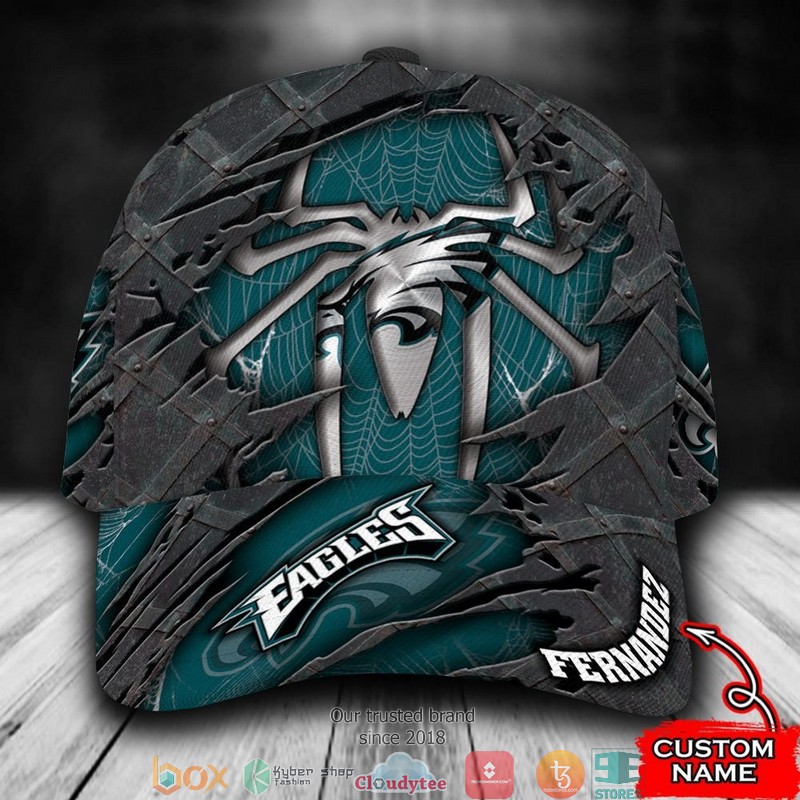Philadelphia Eagles Spider Man NFL Custom Name Cap