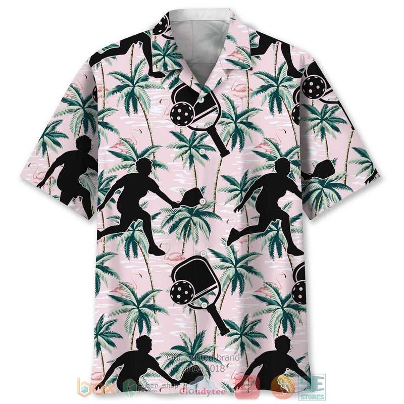 NEW Pickleball Tropical Pink Hawaiian Shirt 8