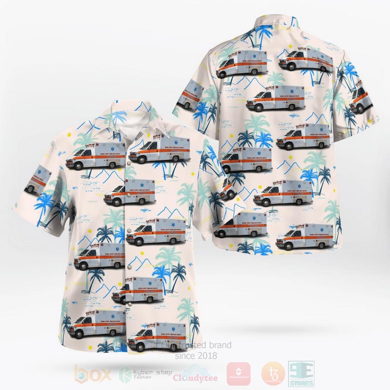 BEST Pigeon Forge, Tennessee, Sevier County Ambulance Service 3D Aloha Shirt word3