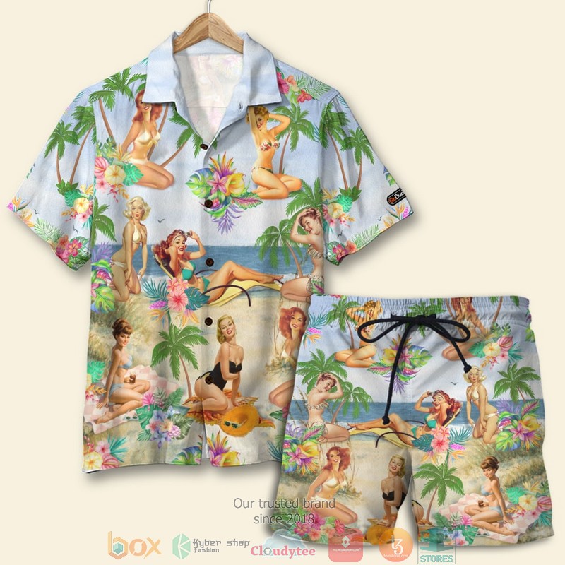 HOT Pin Up Girl Hawaii Shirt, shorts 3 HOT Pin Up Girl Hawaii Shirt, shorts word2